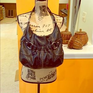 Leather hobo bag